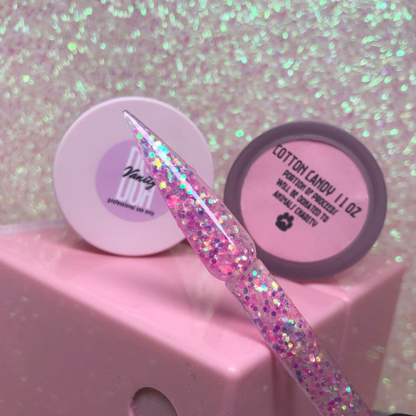 Cotton Candy Glitter Acrylic Powder