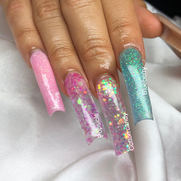 Cotton Candy Glitter Acrylic Powder